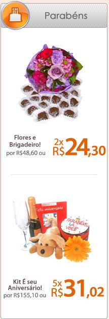 Presentes de Aniversário - Parabéns