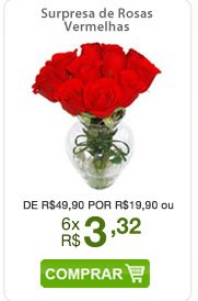 Surpresa de Rosas Vermelhas de R$49,90 por R$19,90